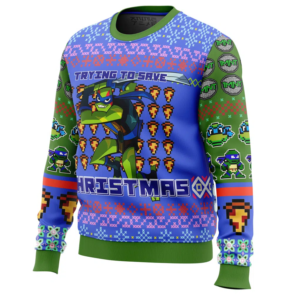 leo Sweater side front - TMNT Merch